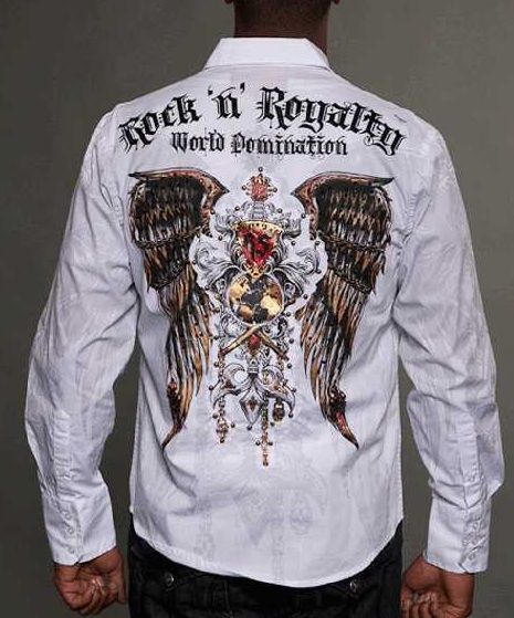 Рубашка мужская Rebel Spirit LSW121357-WHITE