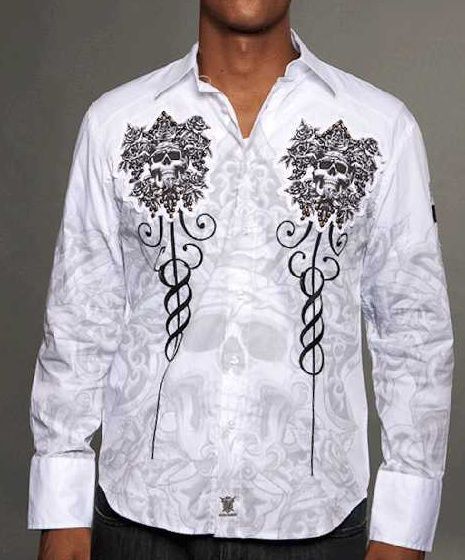Рубашка мужская Rebel Spirit LSW121361-WHITE