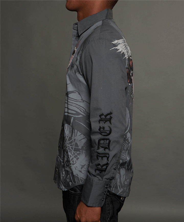Рубашка мужская Rebel Spirit LSW121392-CHARCOAL