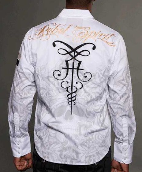 Рубашка мужская Rebel Spirit LSW121361-WHITE