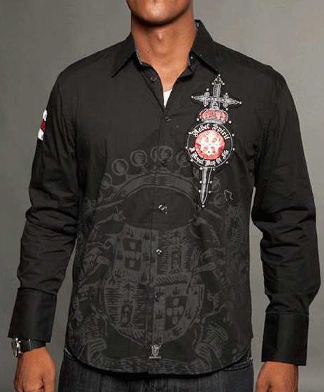 Рубашка мужская Rebel Spirit LSW121362-BLACK
