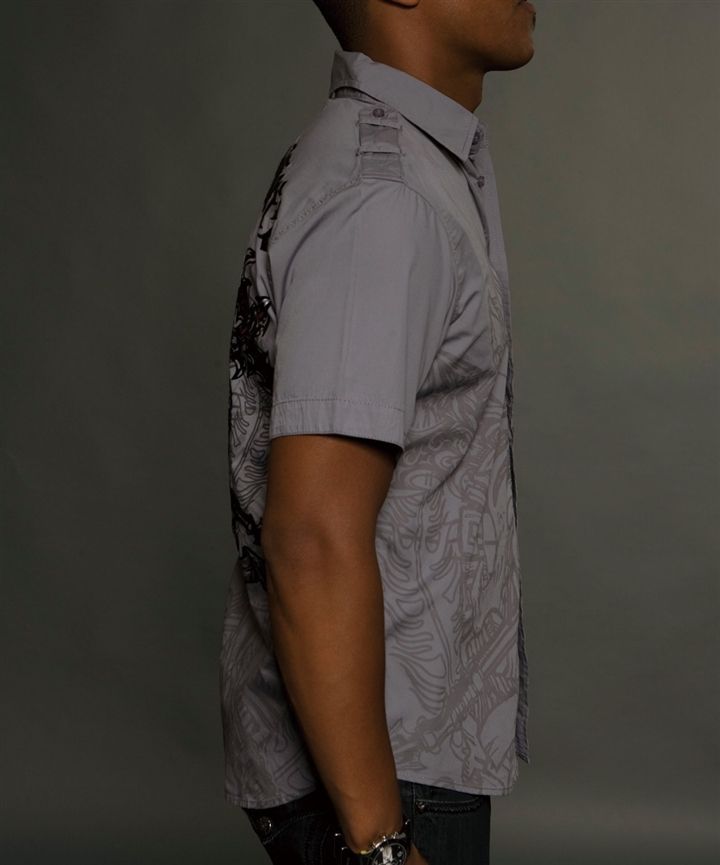 Рубашка мужская Rebel Spirit SSW121285-CHARCOAL