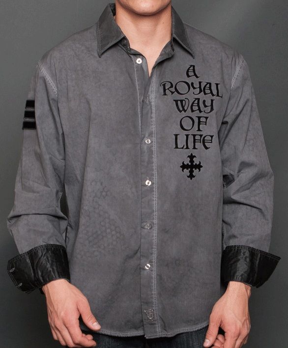 Рубашка мужская Rebel Spirit LSW131486-GREY