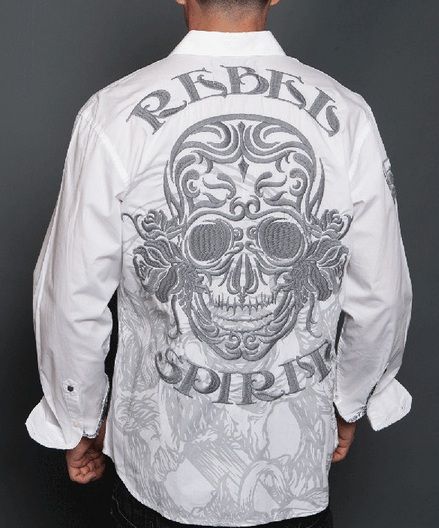 Рубашка мужская Rebel Spirit LSW131473-WHT