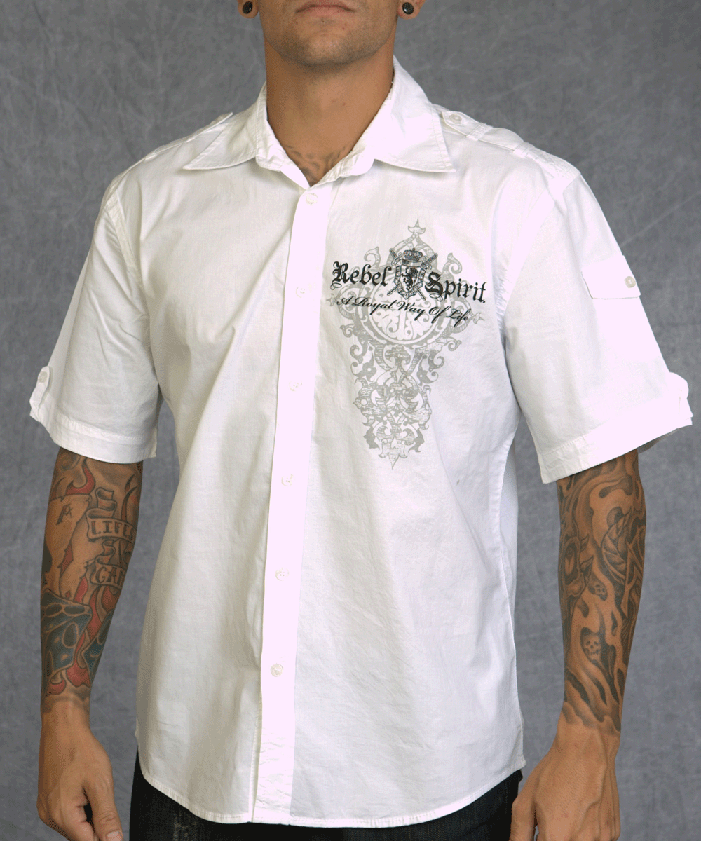 Рубашка мужская Rebel Spirit SSW110772-WHT