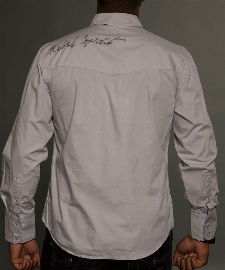 Рубашка мужская Rebel Spirit LSW121204-GREY